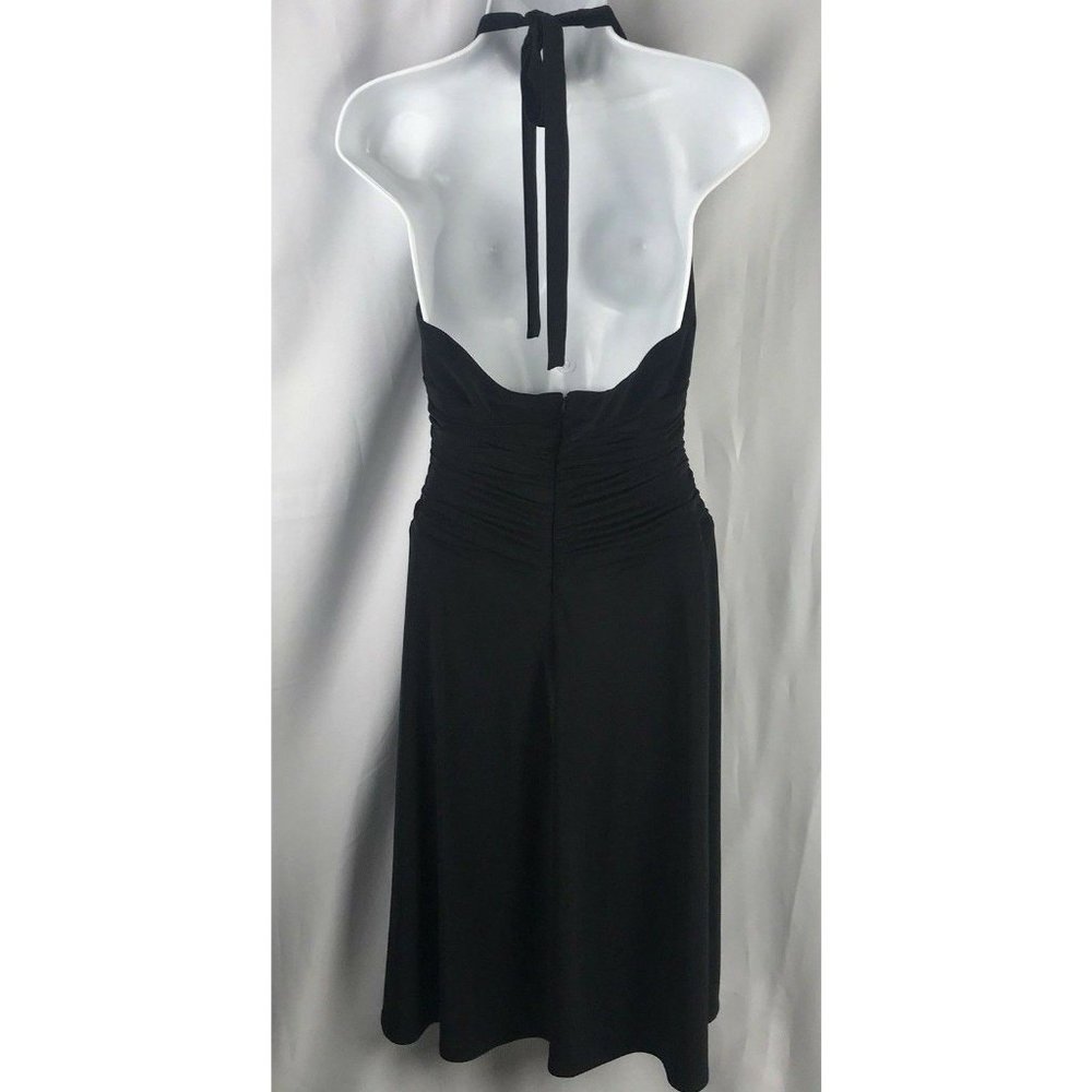 Jones New York Dress Womens Size 10 Black Lace Halter Cocktail Party - Picture 3 of 5